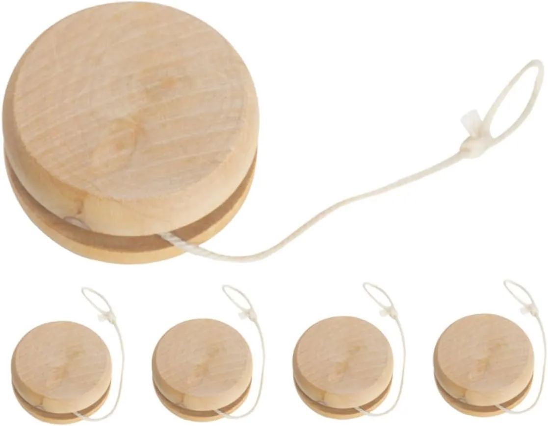 Material for Park Activities 20pcs Wooden Yo-yo assessment Balls for Early Education Toy for Boys and Girls Enhance Hand-Eye Coordination 