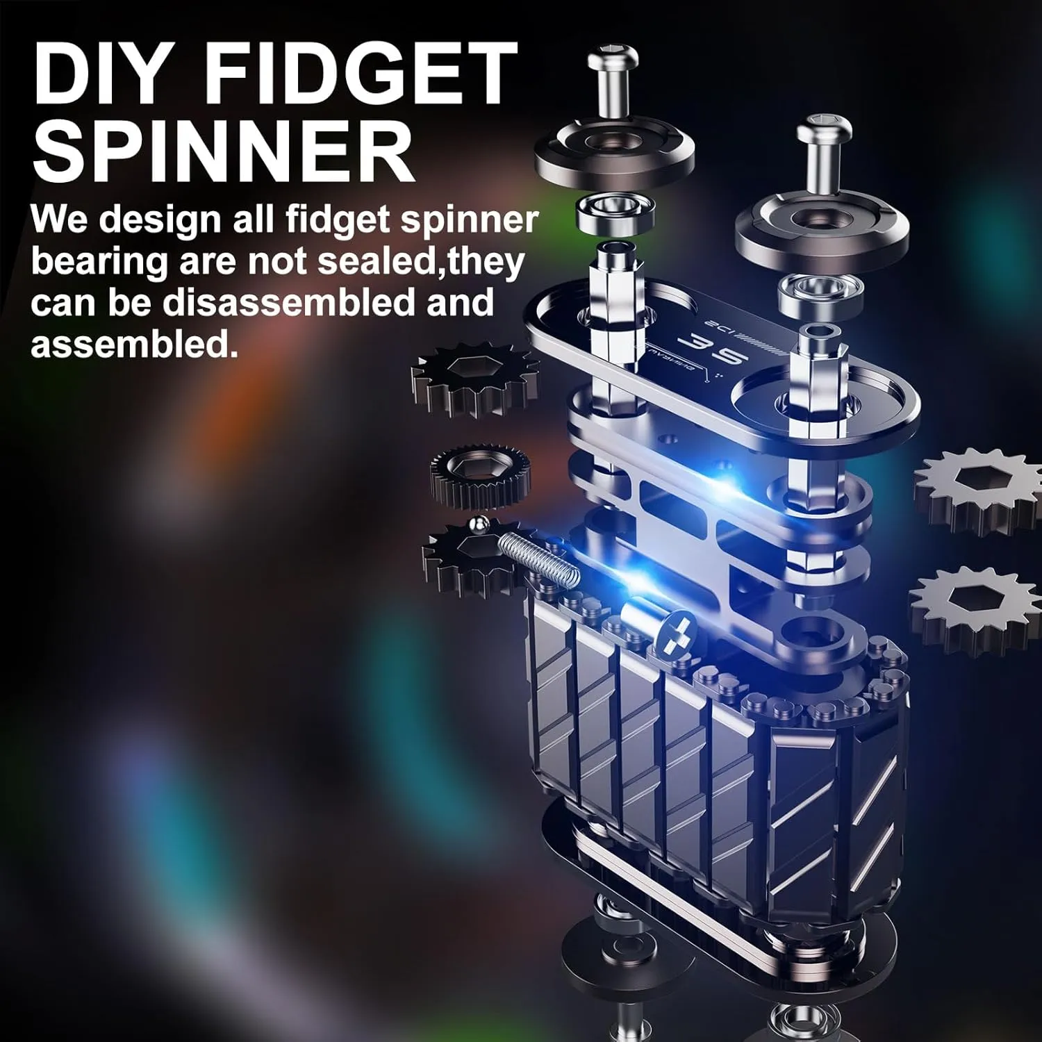 Material$ high Precision Production Fidget manner vacant soar surrender Toy for Adults$Help Relieve Stress$ Anxiety$ Tension$Promotes Focus$ Tank Shape Design$ Metal 