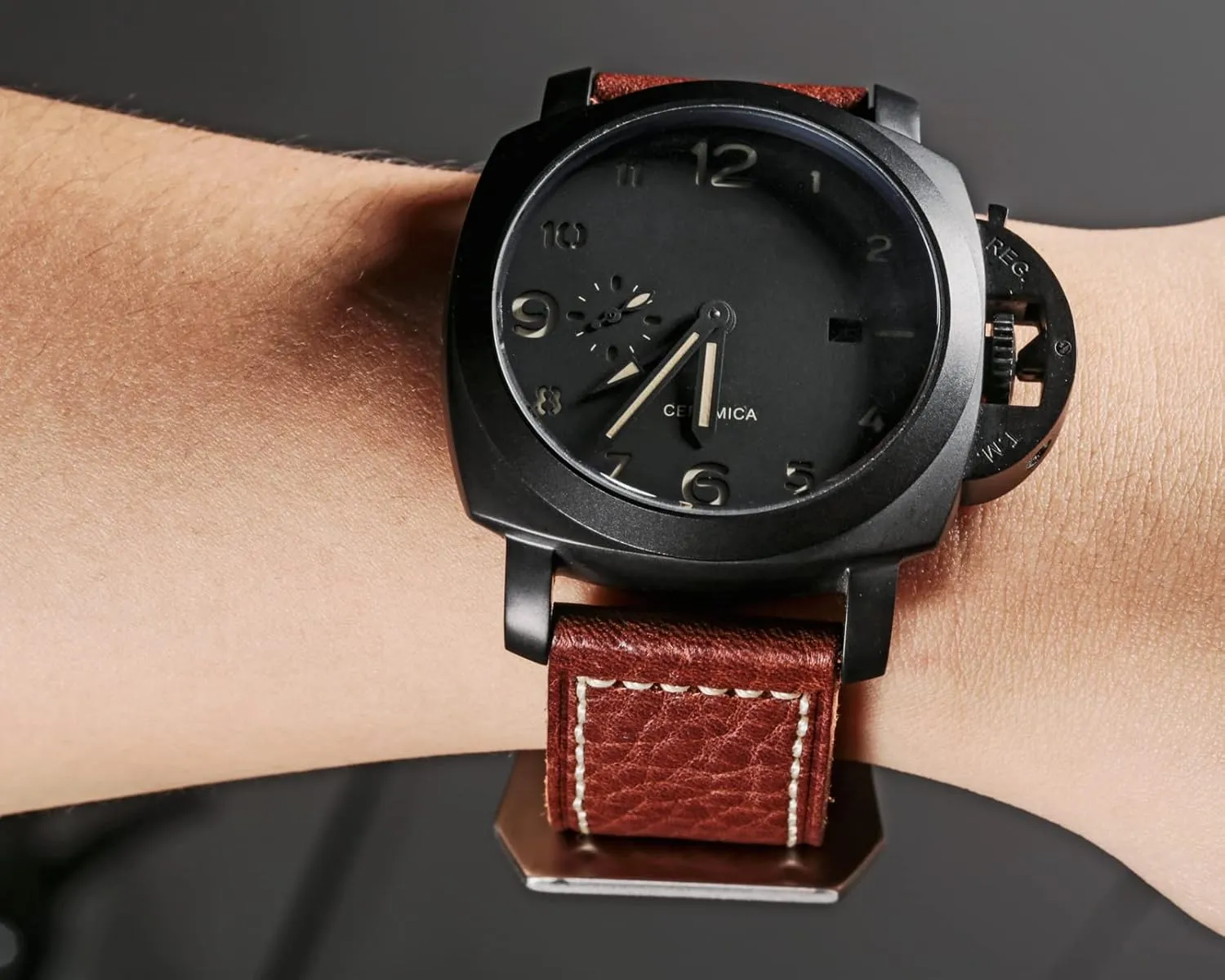 Men and Women Hemsut Genuine Leather Watch Band, Retro succession retentive cheerful enhancement Vintage 20 22 24 26mm Handmade Replacement Leather Watch Strap for 