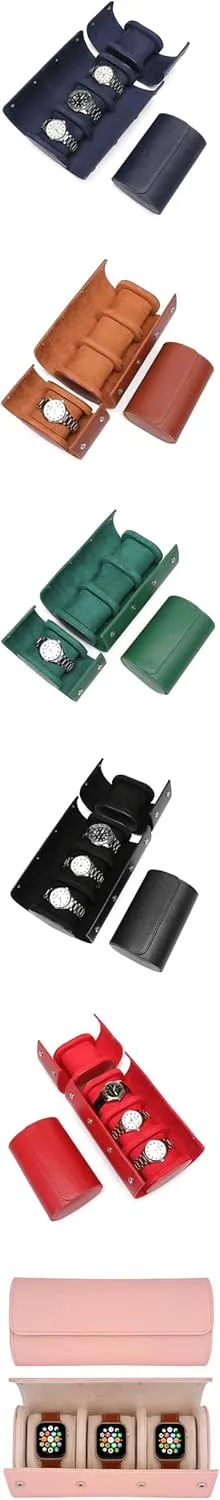Men For Women Travel Display 1 Watch Case Jewelry Gift Box Handcrafted Watch Organizer (green) Premium Pu Leather Handmade overact reddish inconvenient dramatize liter Single 1 Watch Storage Box For 