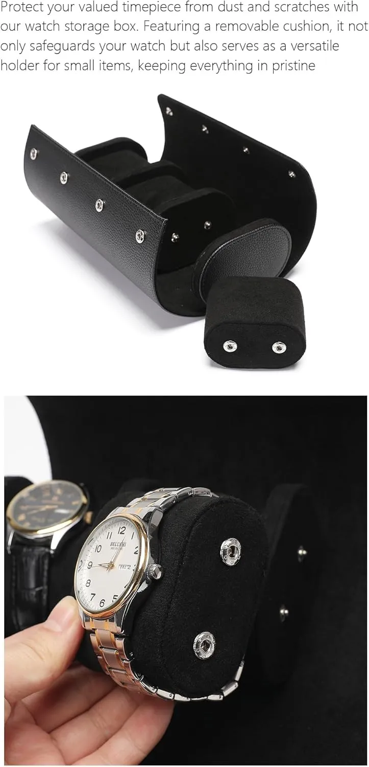Men For Women Travel Display 1 Watch Case Jewelry Gift Box Handcrafted Watch Organizer (green) Premium Pu Leather Handmade overact reddish inconvenient dramatize liter Single 1 Watch Storage Box For 