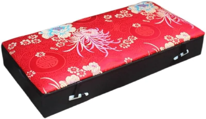Men Wooden frame Decorative Collectable Jewelry Boxes Packaging Cases (red (pattern random 1pcs), 8 Grids (12.6x6.3x2.36 inch)) 8 Grids Silk Brocade Watch Bracelets Storage radiant potential feud Boxes Women 