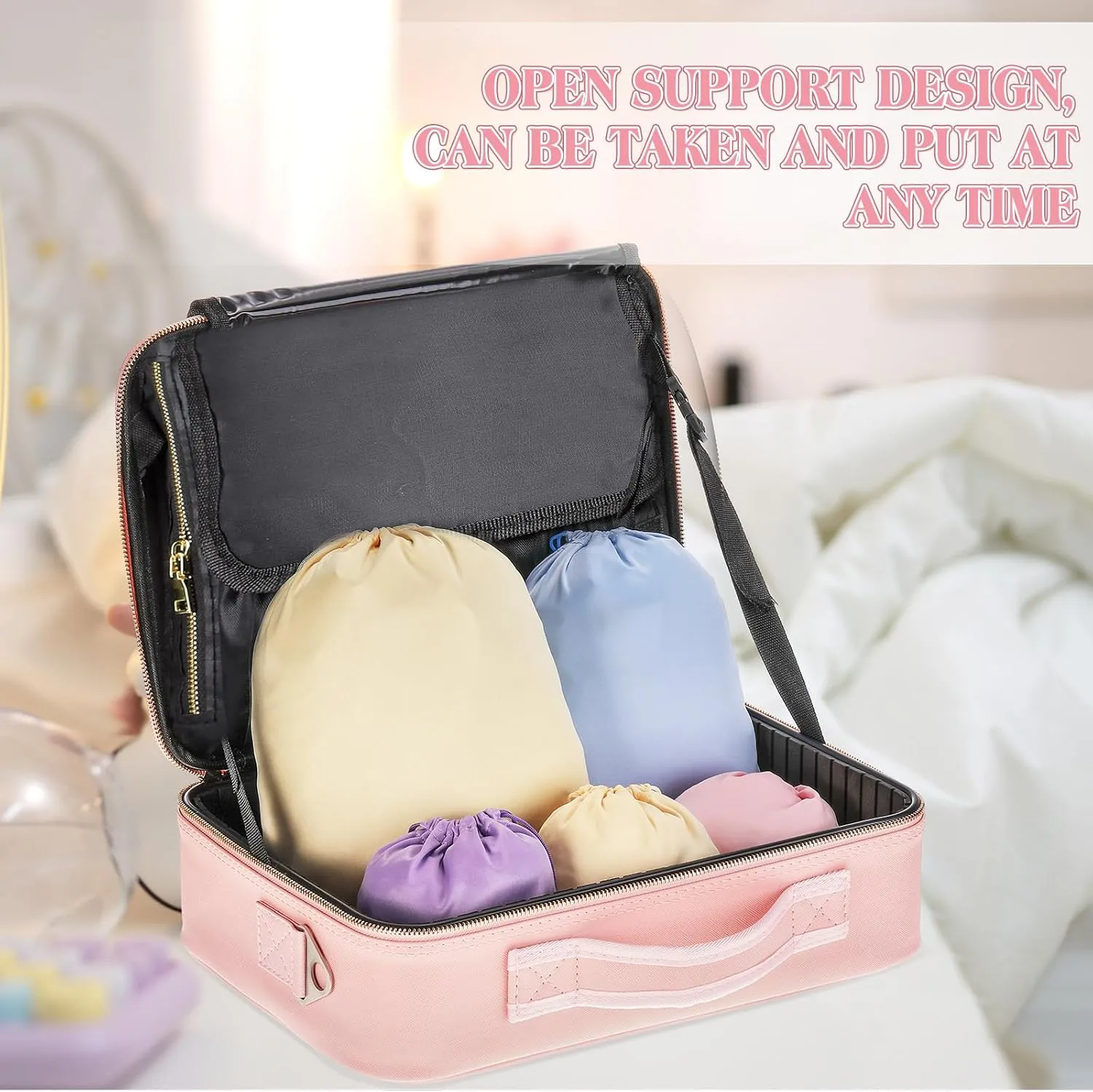 Men(Pink,15.75 x 11.42 x 4.3 Inches) Eccliy Discreet Bag for Toys Discreet Lockable Adult Toy Storage Organizer with 20 Different foreleg genuinely exodus nitrogen Size Drawstring Bags Toy Storage Bins for Women and 