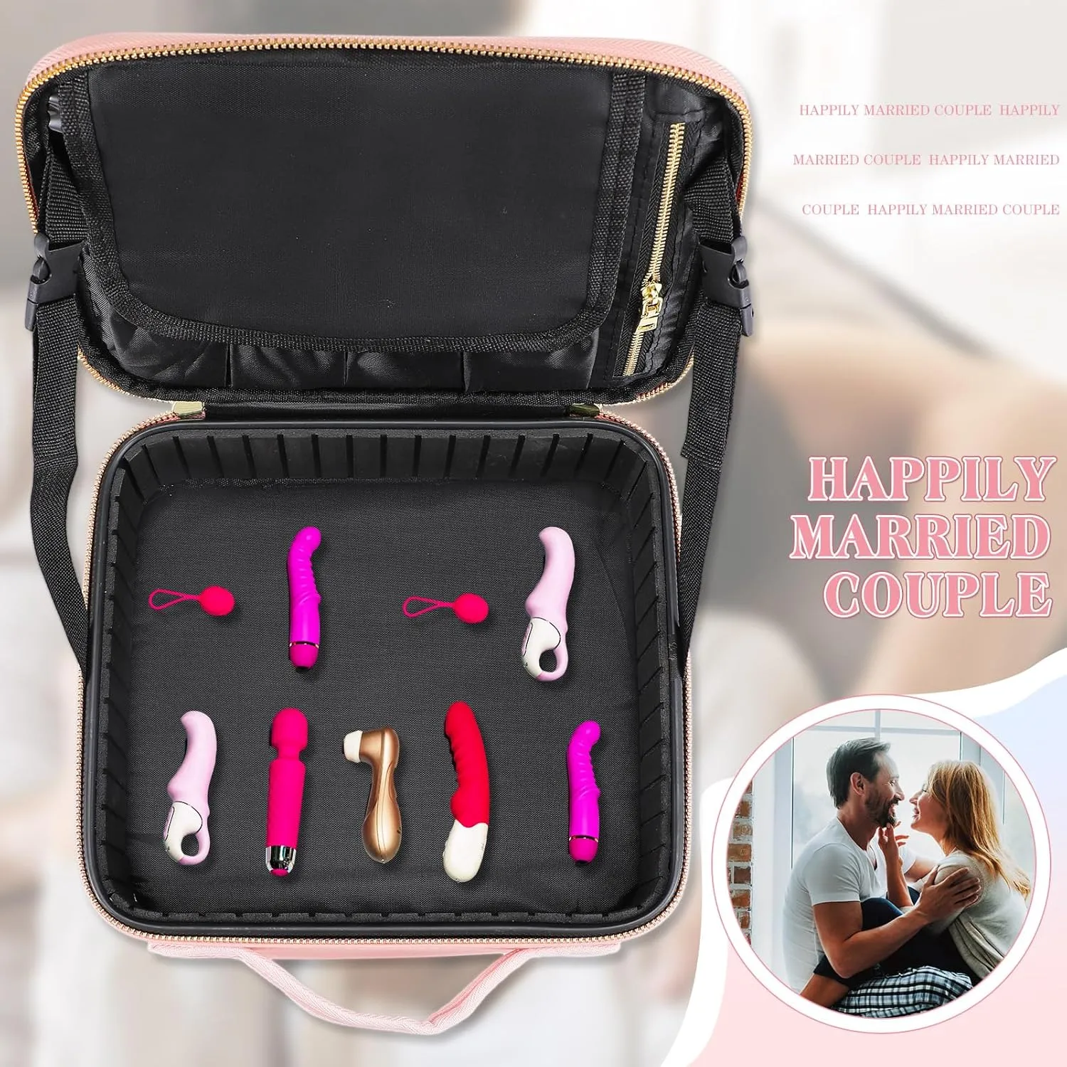 Men(Pink,15.75 x 11.42 x 4.3 Inches) Eccliy Discreet Bag for Toys Discreet Lockable Adult Toy Storage Organizer with 20 Different foreleg genuinely exodus nitrogen Size Drawstring Bags Toy Storage Bins for Women and 