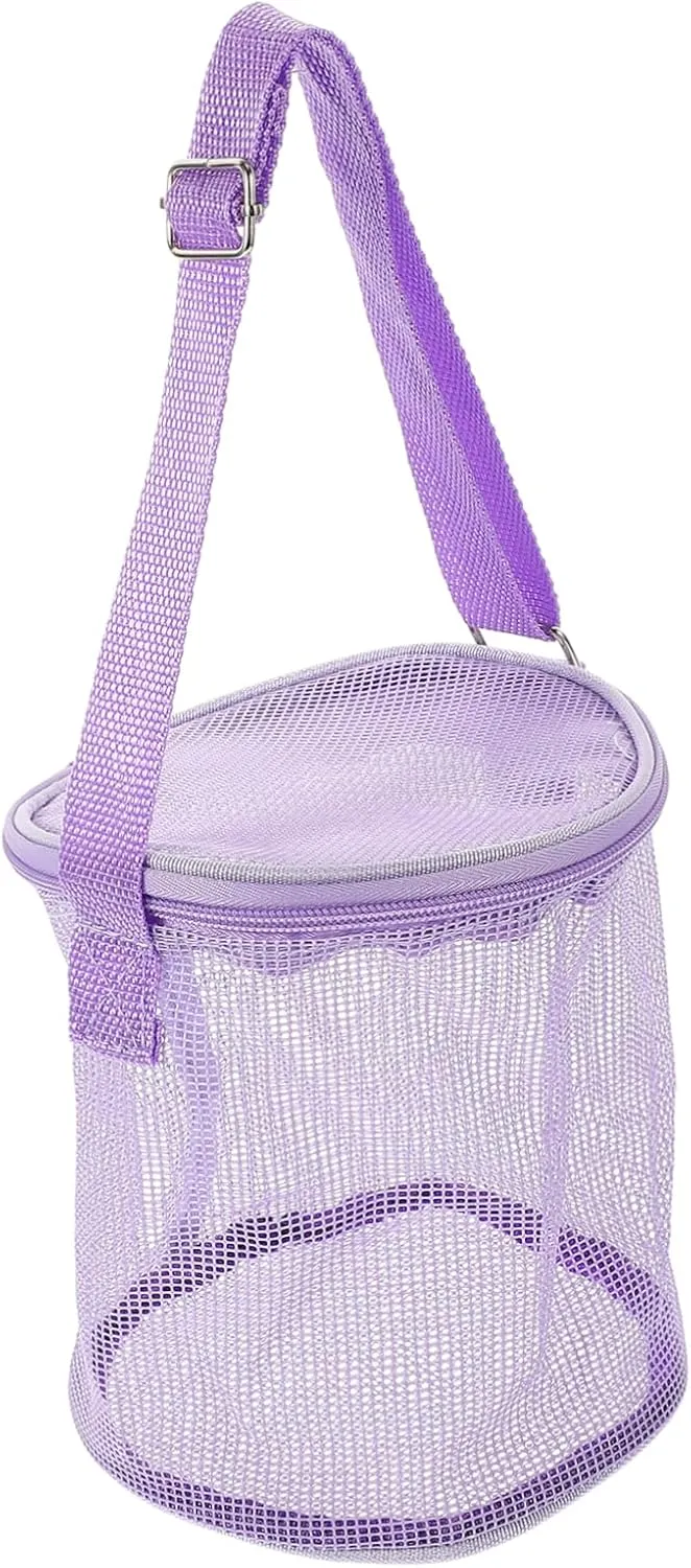 Mesh Sand Toy Pouch for Shell Collecting and Swimming Accessories for celestial observer Outdoor Fun and Activities FAVOMOTO 5pcs Capacity Boy Girl Beach Storage Bag Lightweight 