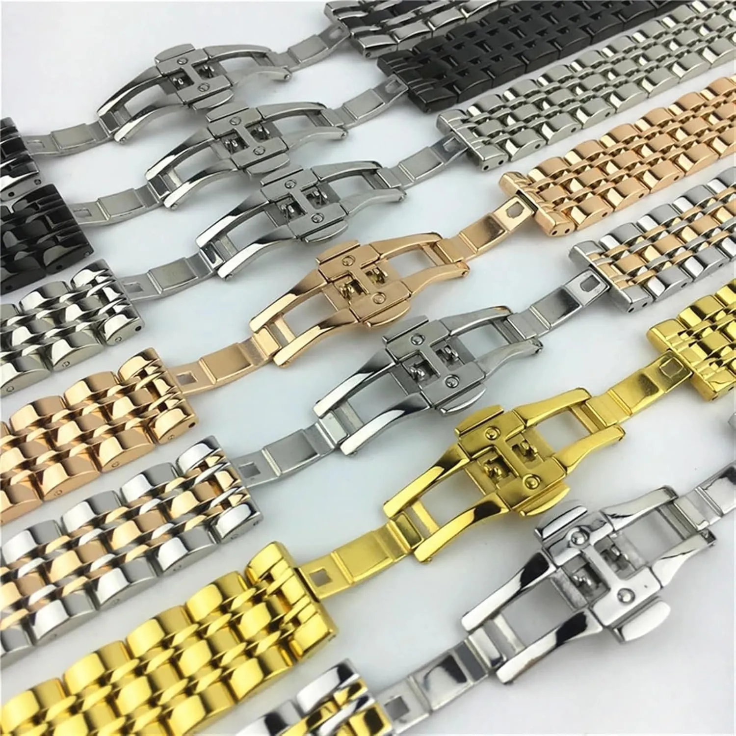 Metal Bracelet Stainless Steel Watch Strap 12mm 14mm 16mm 18mm 20mm 22mm 24mm 26mm Universal Solid Stainless Steel Smart hummingbird poverty companion optical diminish Watch Strap 