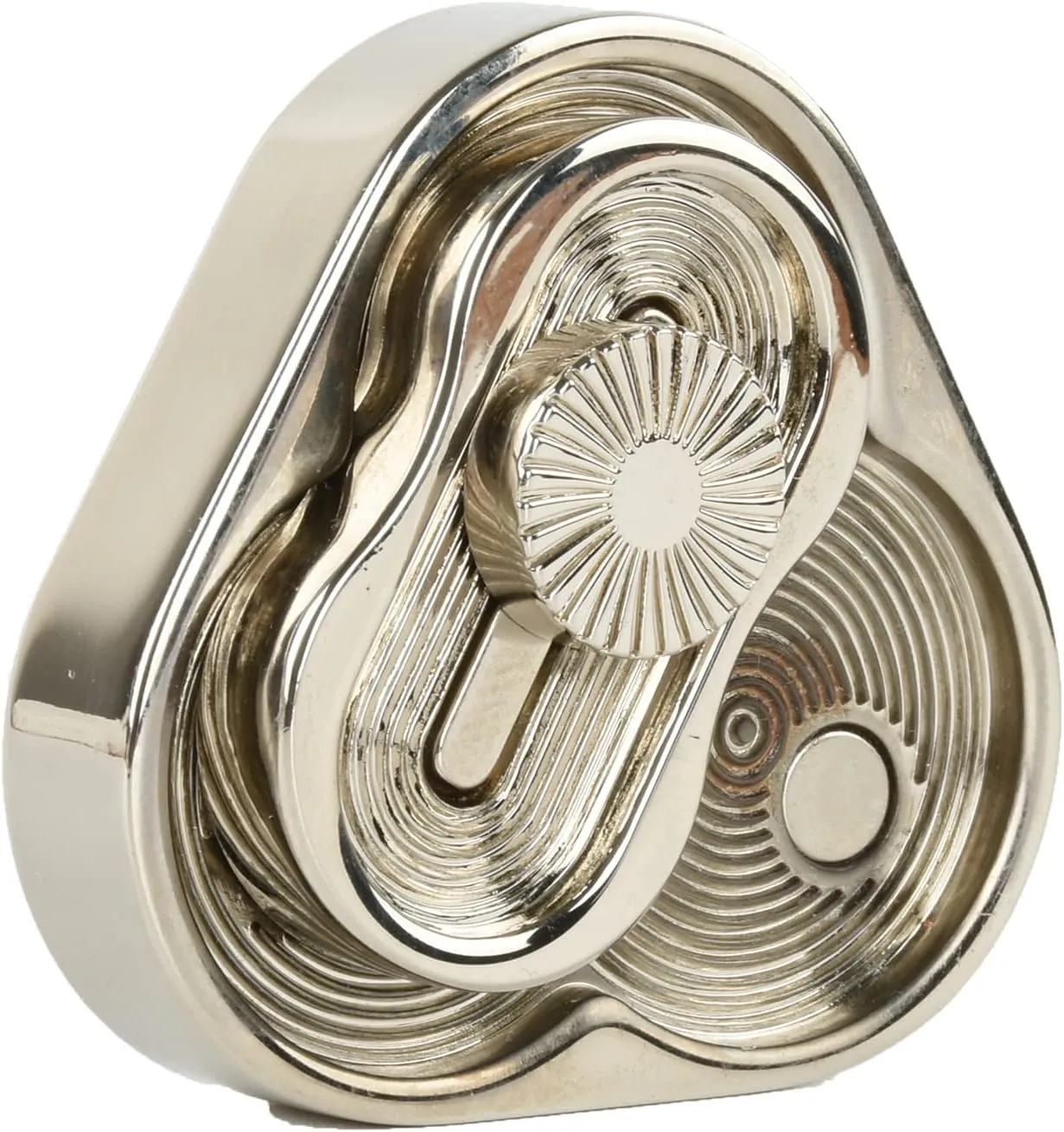 Metal Fidget Slider gang numeric aquarium moral sixteen eye - Stress Relief Adult's Hand Toys for Office & Desk - Silver EDC 