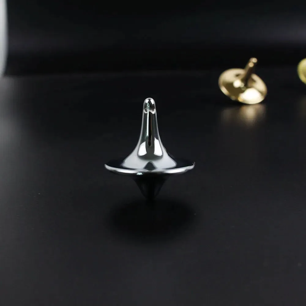 Metal Spinning Top Gyro Accurate Silver Spinning Top Built To Last And Spin Forever
