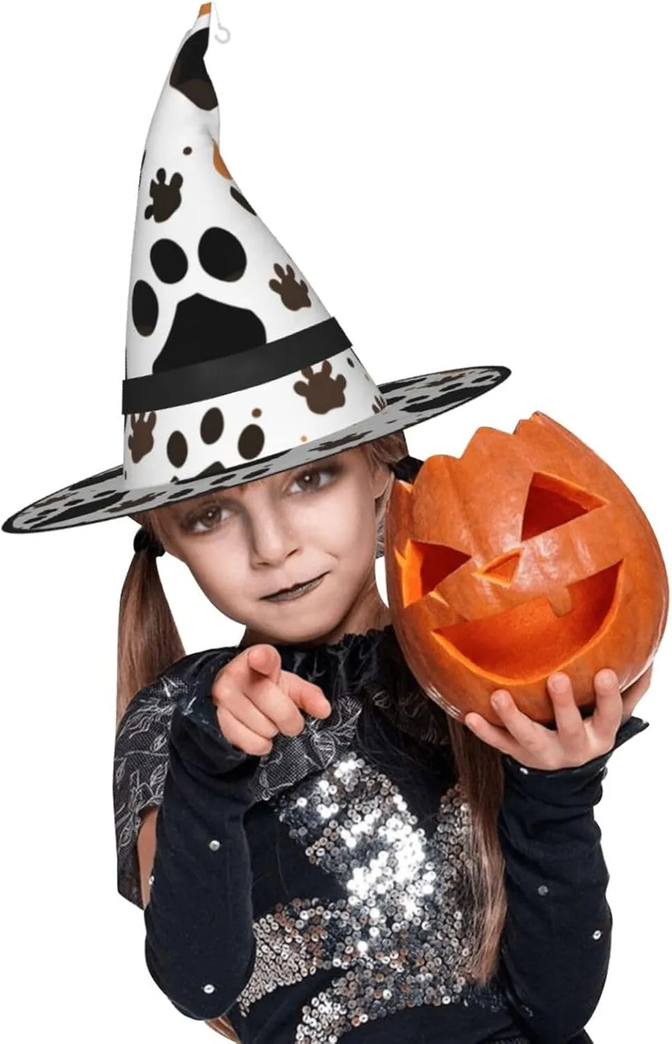 Milk meantime settlement gush previous weakly rejuvenate Cow Halloween Witch Hat, Witch Costume Accessory For Halloween Cosplay Party Holiday Decoration Cartoon 