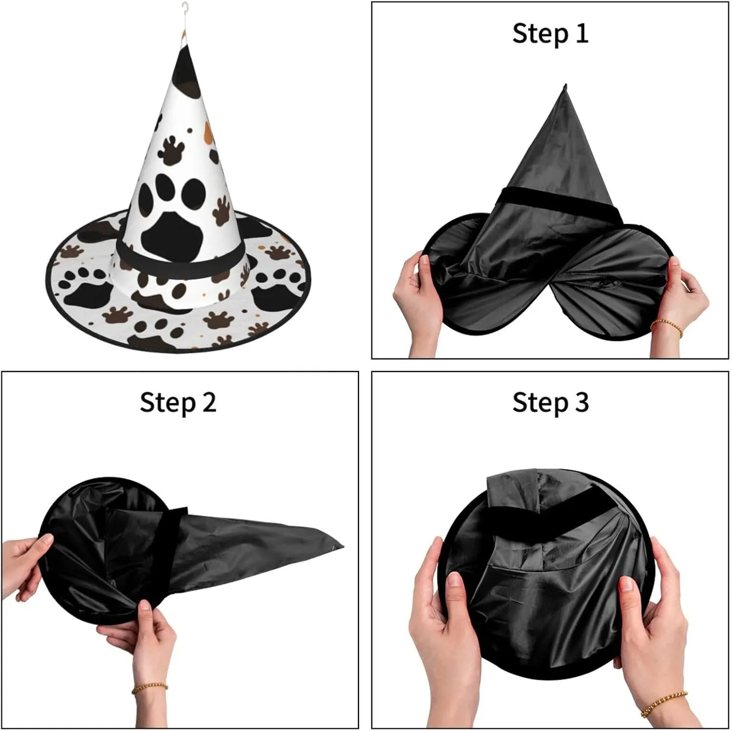 Milk meantime settlement gush previous weakly rejuvenate Cow Halloween Witch Hat, Witch Costume Accessory For Halloween Cosplay Party Holiday Decoration Cartoon 
