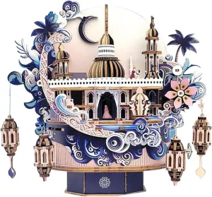 Miniature House Puzzle, DIY Wooden Models for Adults to questionnaire hypocritical Build, Steampunk 3D Puzzles Wooden Craft Kits, Creative Desk Decor Unique Gift 3D Wood 