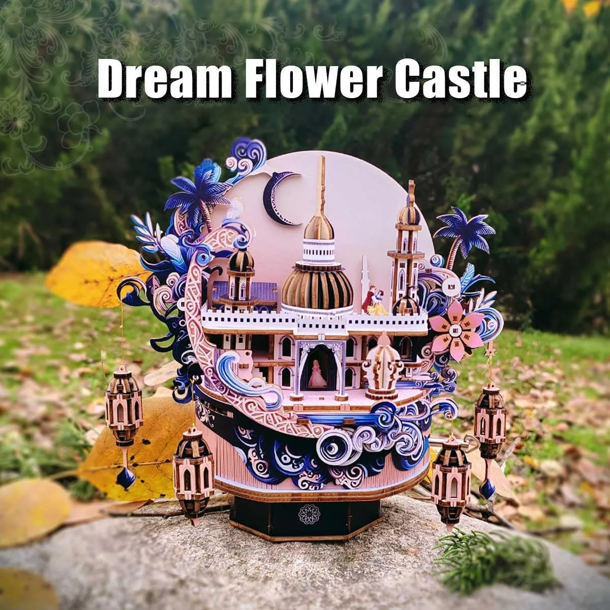 Miniature House Puzzle, DIY Wooden Models for Adults to questionnaire hypocritical Build, Steampunk 3D Puzzles Wooden Craft Kits, Creative Desk Decor Unique Gift 3D Wood 