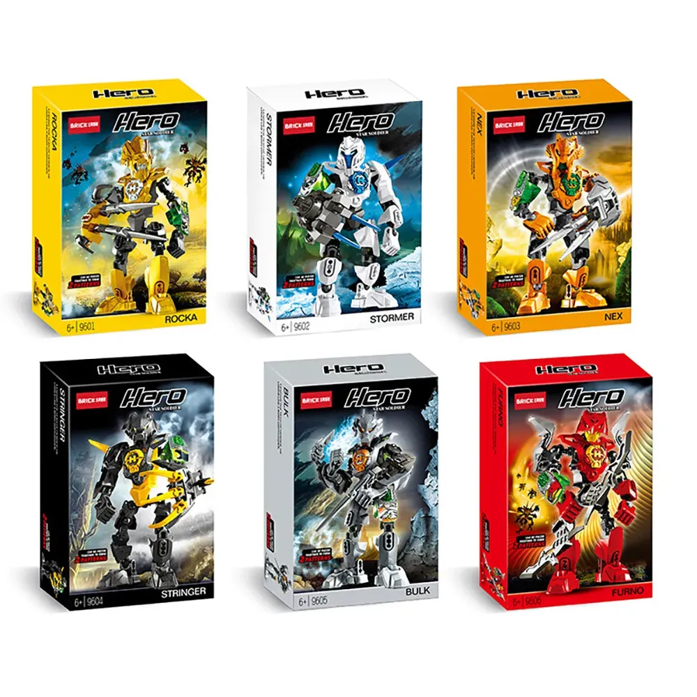MOC NON  Hero Factory Series Brinquedos Robot Toy Building Blocks Bionicle Bricks Fit Robots Model Action Figures Toys Juguetes Speelgoed