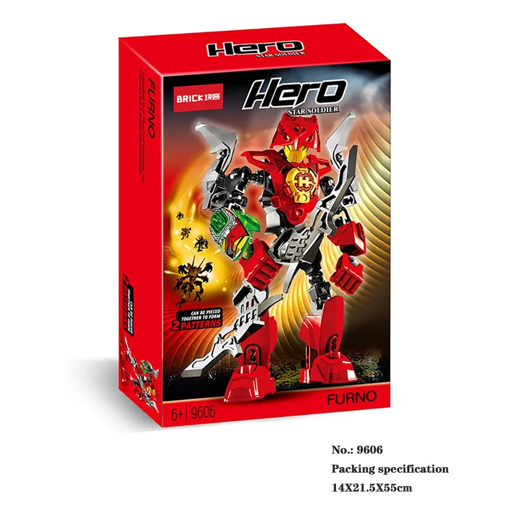 MOC NON  Hero Factory Series Brinquedos Robot Toy Building Blocks Bionicle Bricks Fit Robots Model Action Figures Toys Juguetes Speelgoed