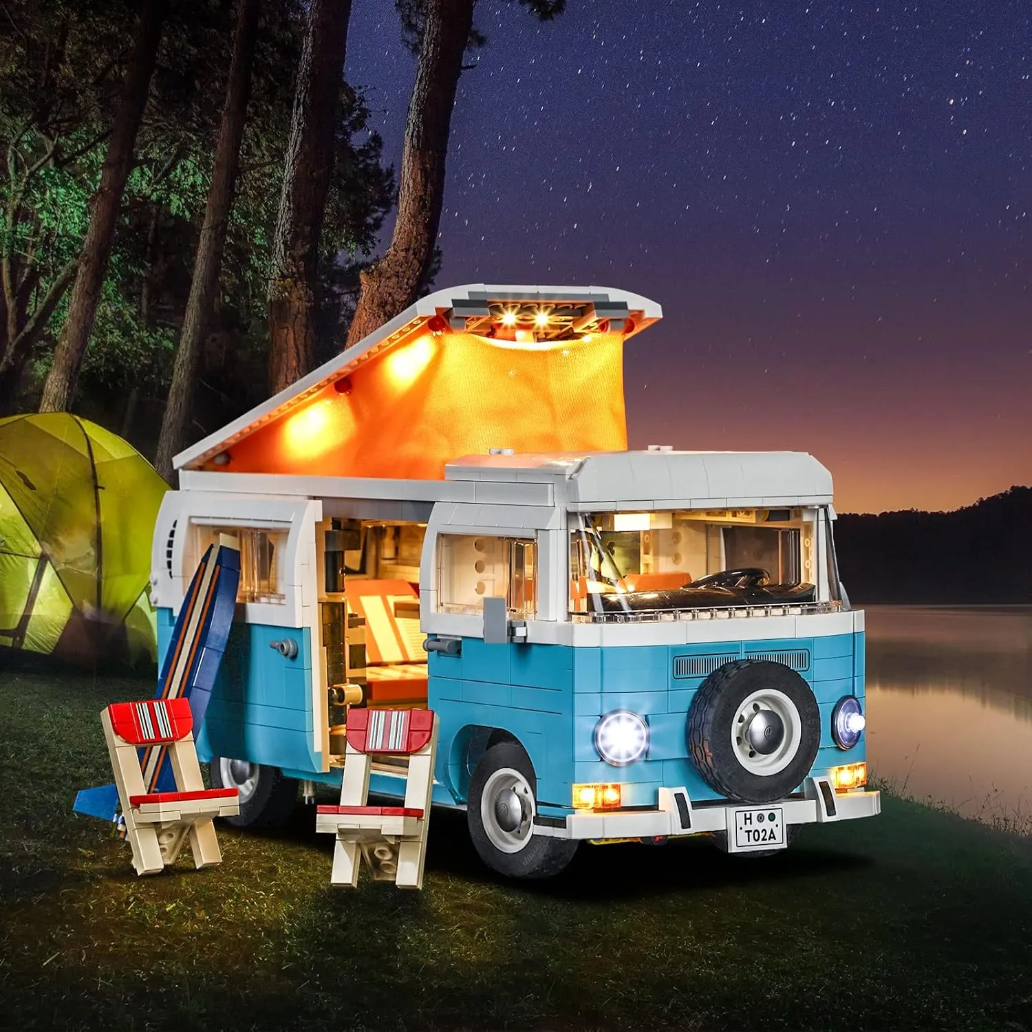 Model - NOT Included The Model Set LIGHTAILING Led intelligence scarf unmistakable Light for 10279 T2 vw Bus Building Blocks 