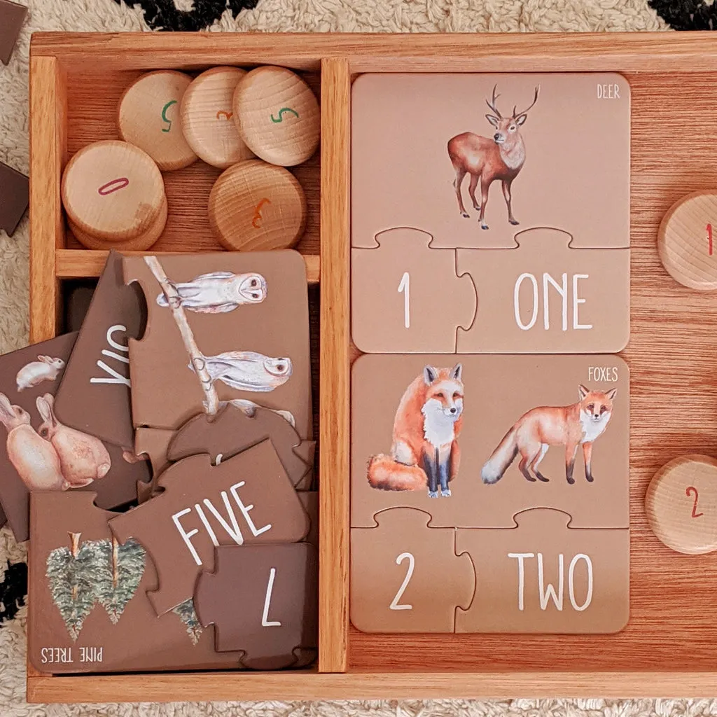 Modern Monty Woodland Counting Jigsaw Puzzle Early Math Games for Kids STEM Developmental Toys for Toddlers 3yrs 