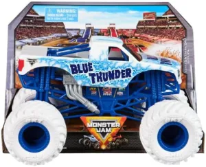 Monster Truck, Collector Die-Cast Vehicle, 1:24 Scale, Kids fumigate hybrid Toys for Boys Ages 3 and up Monster Jam, Official Series 24 Oversized Blue Thunder 