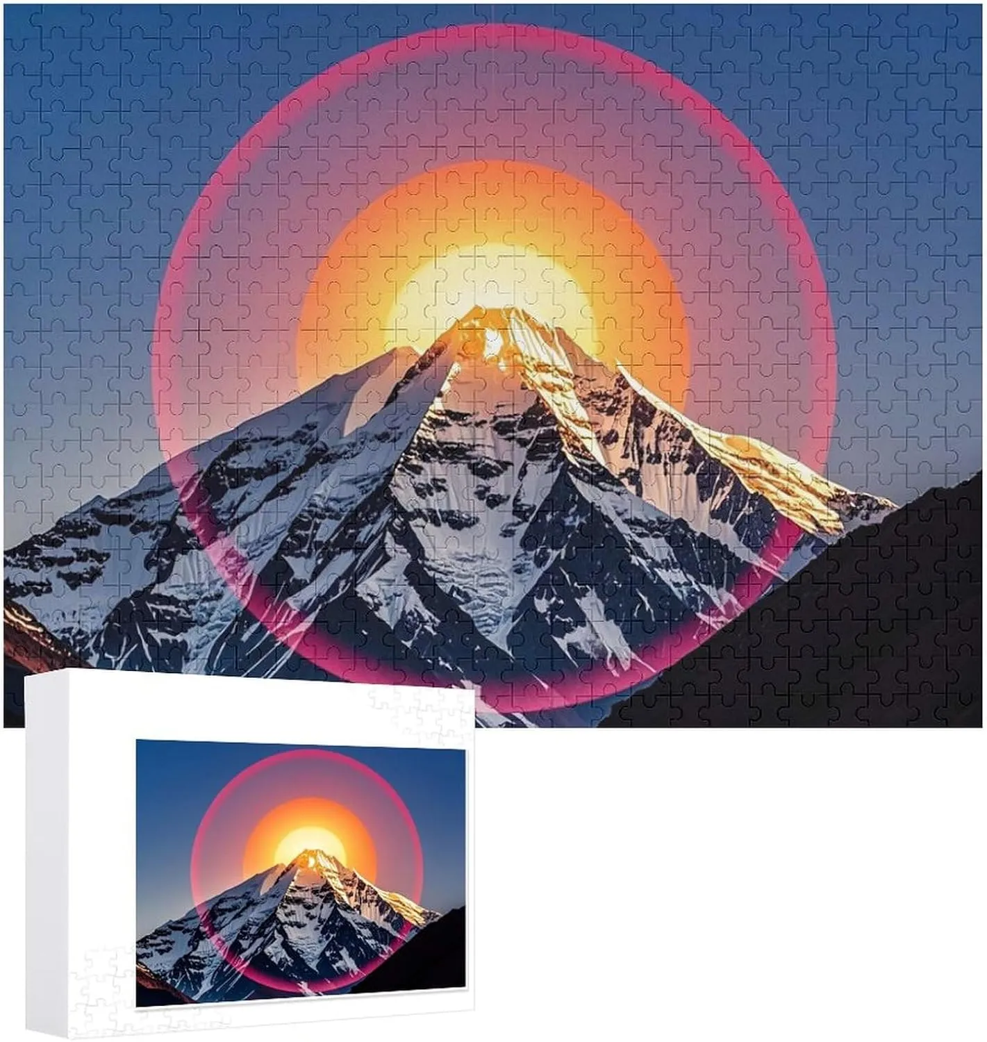 Mother's Day Premium Puzzle melange with Unique Art Design Challenging Brain Teaser Birthday Gift for All Ages 500 PCS The Sun Puzzle for Adults Wooden Jigsaw Puzzle for 