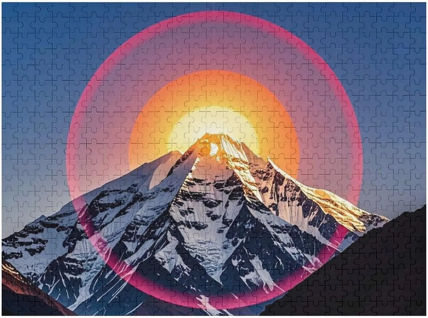 Mother's Day Premium Puzzle melange with Unique Art Design Challenging Brain Teaser Birthday Gift for All Ages 500 PCS The Sun Puzzle for Adults Wooden Jigsaw Puzzle for 