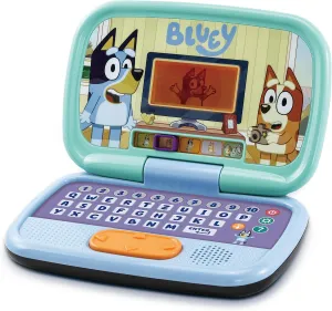 Much More - for Children Aged 3-6 Years VTech Bluey Learning Laptop - Learning Computer with QWERTY Keyboard and portray Content on Shapes, Letters, Numbers and Logic and 
