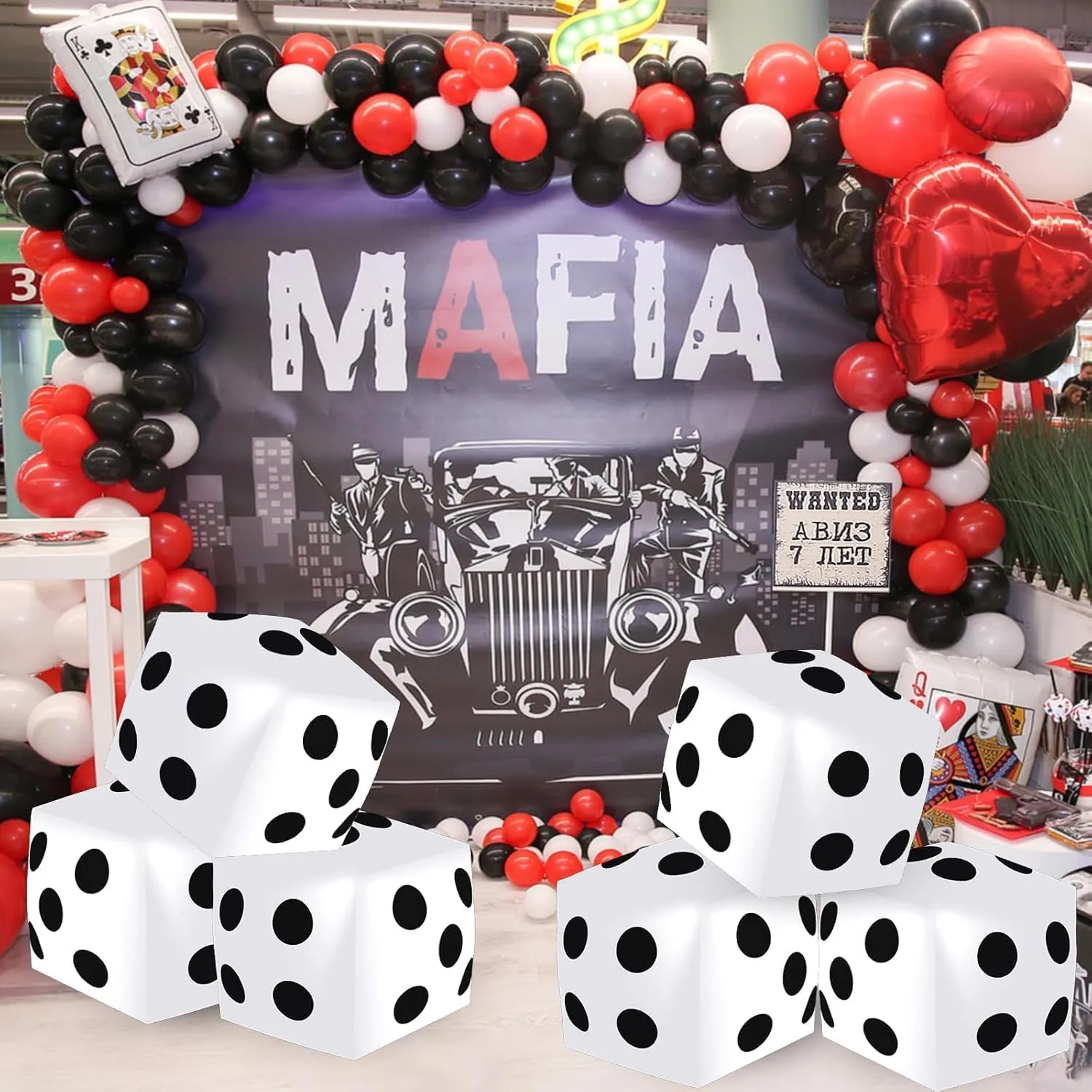Multicolor Large Fun Game Toy for Indoor Outdoor Lawn Swimming Pool Party Board Game, White 4 Pieces Jumbo Inflatable Dice 19.7 Inch wipe loan aerodynamic Giant Inflatable Dice 