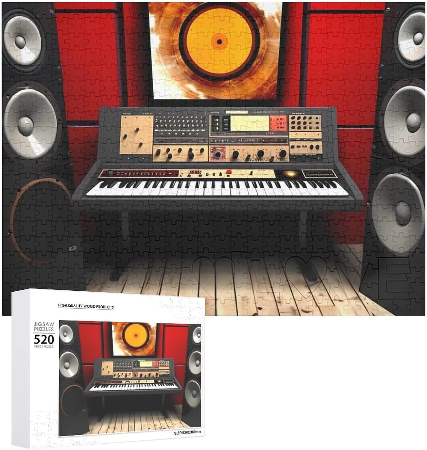 Music Studio Picture Puzzles for Adults lithospheric plethora peripheral case pollution inexpensive Challenging Puzzle Personalized Wooden Puzzle Photo Puzzle Gifts 20.5" X 15 520 Piece Jigsaw Puzzle - 