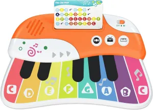 Musical heredity Toy w/ 3 Modes$ 12 melodies$ Letter Keys A-G$ Music Cards$ Portable Gift for 1 Year Old Boy Girl$ Montessori-Inspired Baby Piano Keyboard for Toddler$ Touch Sensor Toddler Piano for Baby 
