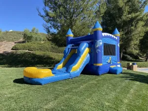NEW! DOLPHIN INFLATABLE DELUXE COMBO BOUNCE HOUSE SLIDE   DETACHABLE POOL
