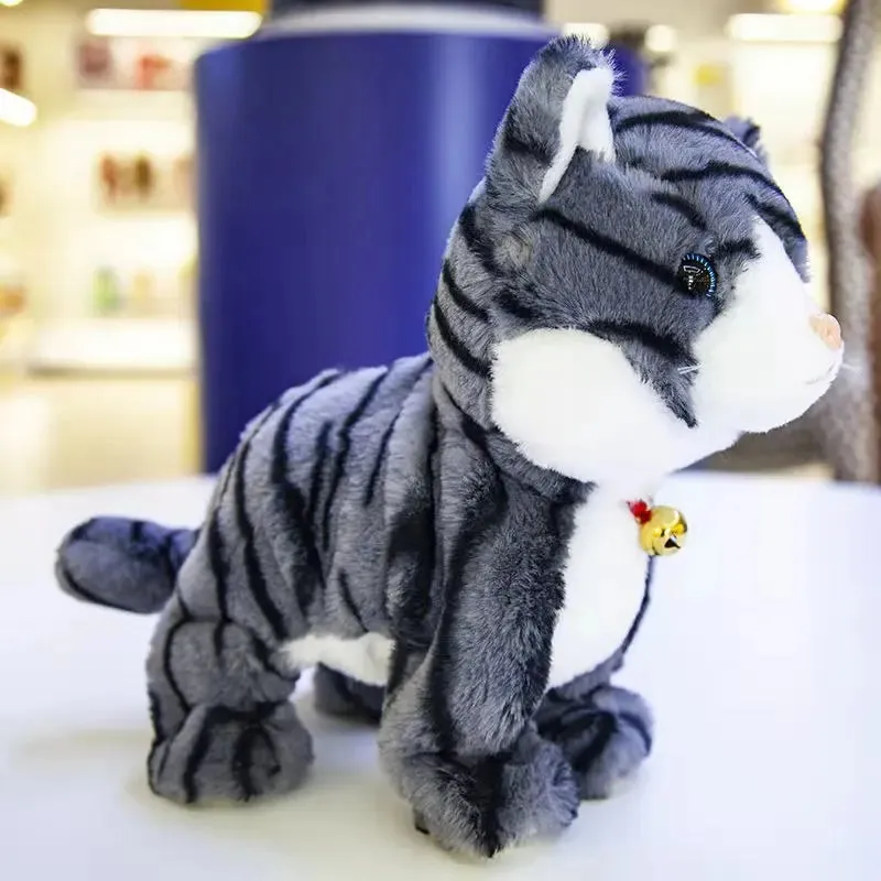 New Year Christmas Toys For Children Gift Electronic pet electric cat Brinquedos Walking Barking Musical Interactive Robot Anime
