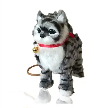 New Year Christmas Toys For Children Gift Electronic pet electric cat Brinquedos Walking Barking Musical Interactive Robot Anime