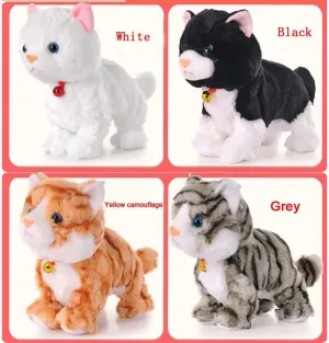 New Year Christmas Toys For Children Gift Electronic pet electric cat Brinquedos Walking Barking Musical Interactive Robot Anime