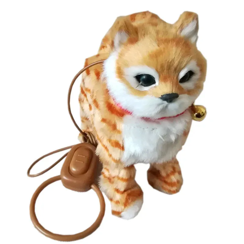 New Year Christmas Toys For Children Gift Electronic pet electric cat Brinquedos Walking Barking Musical Interactive Robot Anime