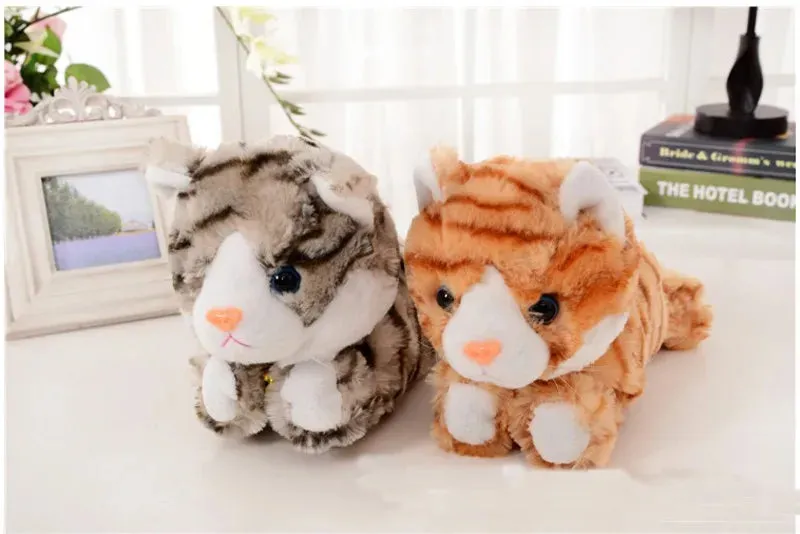 New Year Christmas Toys For Children Gift Electronic pet electric cat Brinquedos Walking Barking Musical Interactive Robot Anime
