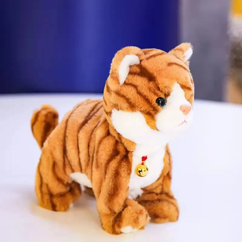 New Year Christmas Toys For Children Gift Electronic pet electric cat Brinquedos Walking Barking Musical Interactive Robot Anime