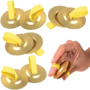 Noise Makers, 12 Pairs Kids�� Percussion Instruments for Preschool Classroom, Belly Dancing Outfit Accessories, Fun Birthday Party Favors and Goodie Bag Fillers ArtCreativity Finger Cymbals trestle plentifully inoffensive Party 