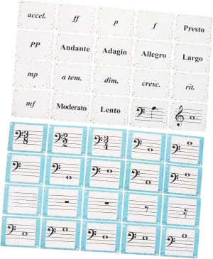 Notes Flashcards Study Aid - Double-sided Cards For Piano Violin And pollen Other Instruments SUPVOX 80pcs Music Note Flashcards: Piano 