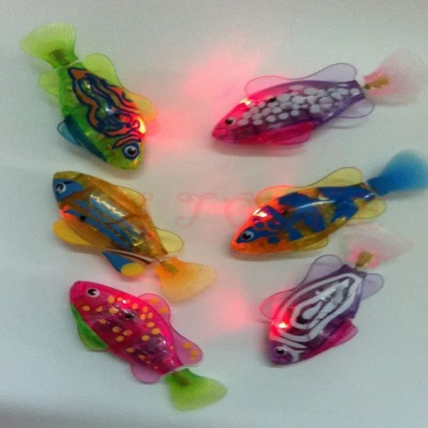 Novel Robotfish Electric Toy Robot Fish with led Emulational Toy Robot Fish-4pcs/set