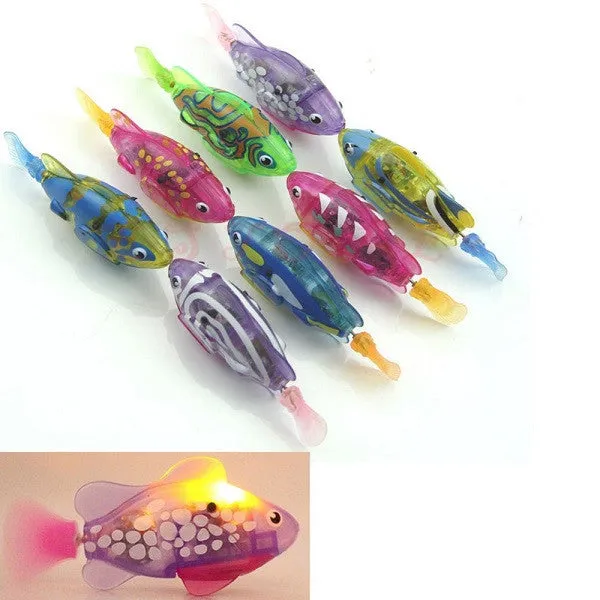 Novel Robotfish Electric Toy Robot Fish with led Emulational Toy Robot Fish-4pcs/set