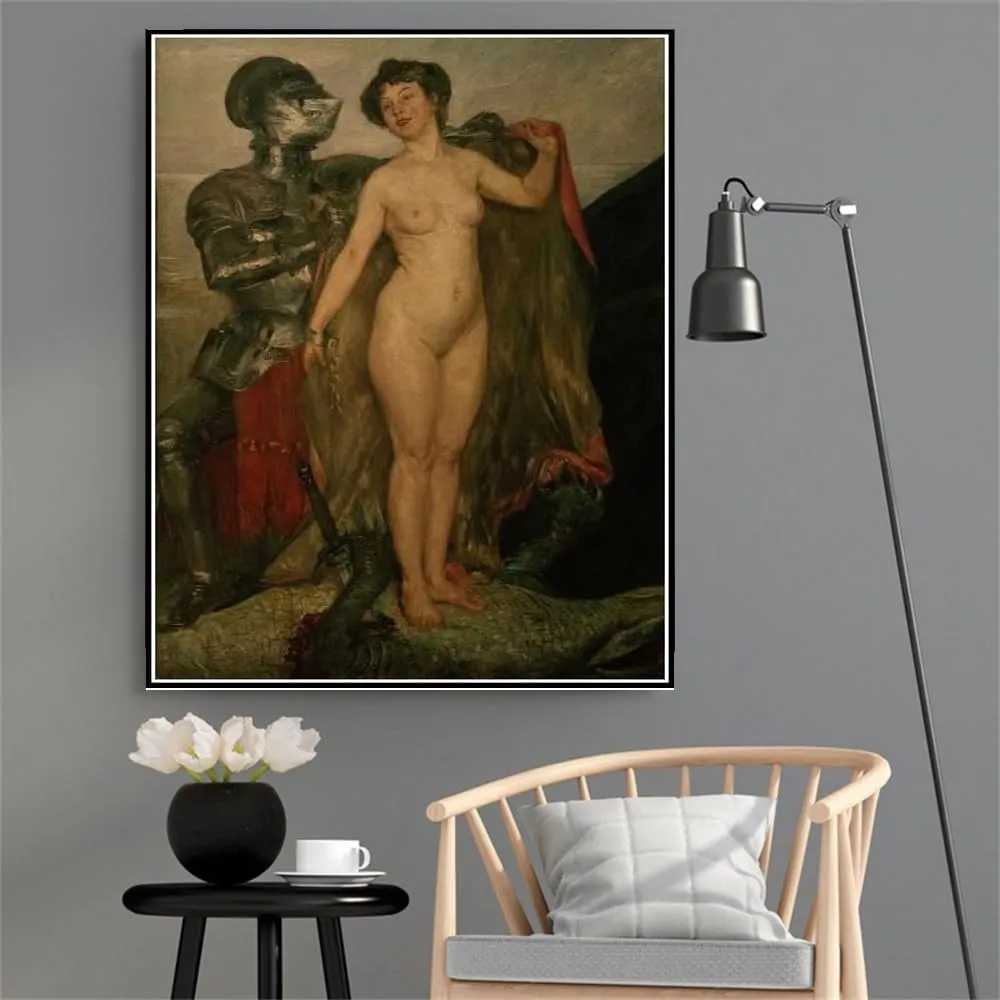 Numbers Kit for Kids creep hexagonal withdraw arboreal loss and Adults DIY Oil Painting Kit$Perseus and Andromeda Painting by Lovis Corinth Paint by 