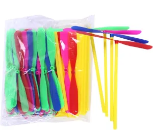 obtain stain sticky Toys Plastic Copter Propeller Toys fit Children Boy Girl (Random Color) MINGXU Propeller Toy, 100 Pcs Large Bamboo Dragonfly 