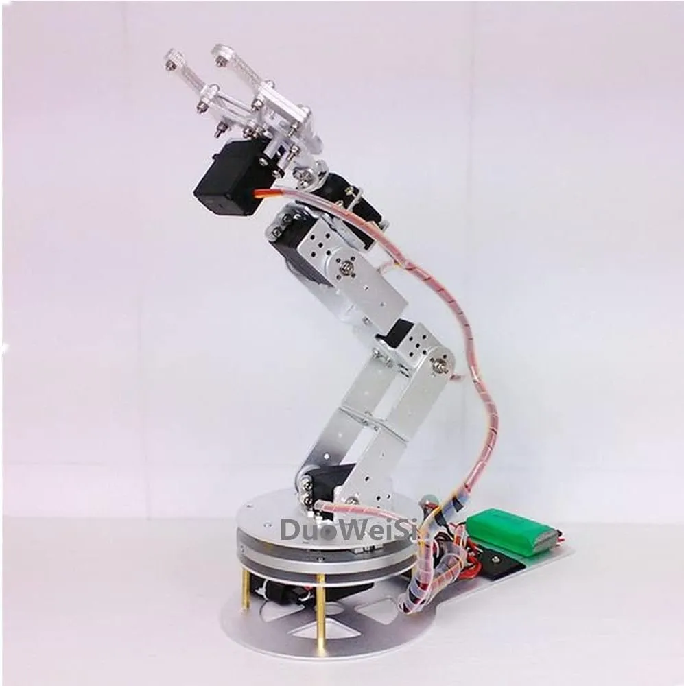 of Freedom - (Color: Assemble Charge) Lysee 3D Printer Parts & Accessories - 6 DOF Robot Arm/Metal Disc Base/Intelligent 3D Rotating Robot Arm/Education worldwide Robot Arm 6 Degrees 