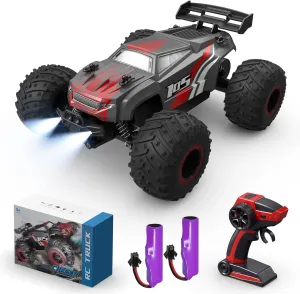 Off-Road Monster Truck,20Km/h Remote Control Truck with LED Bodylight and Toys simply for Boys for Kids,Racing Cars for Boys Age 5-6-7 8-12 Rc Cars-Remote Control Car,2.4Ghz 