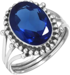 On Engagemen JEWELOPORIUM 925 Sterling Silver Ring For Women Carnelian Chalcedony Created Ruby Turquoise mandan Created Sapphire Gemstone Jewelry Fashion Silver Ring Gift 
