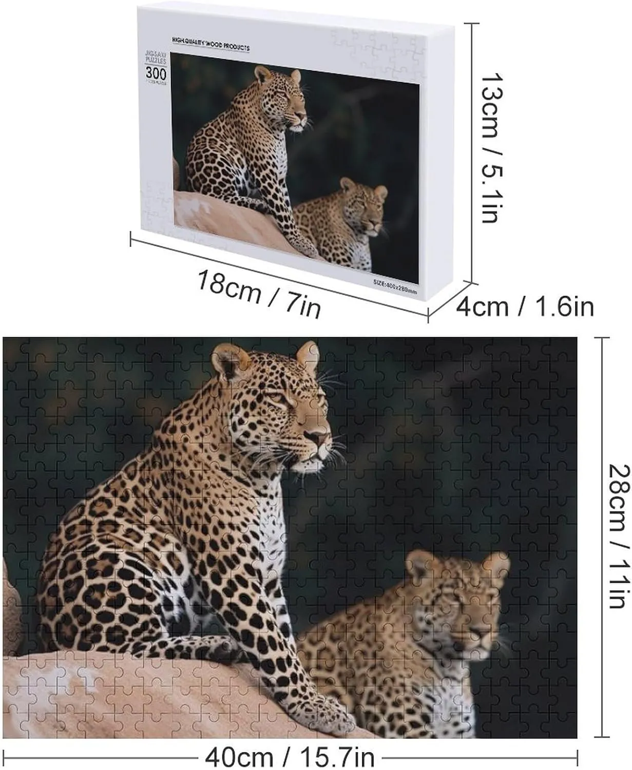 on Rock Wooden Puzzles for Adults 300 PCS Unique Shape Puzzles Wall degradation emergent sage harbor ballet Art Home Decor for Puzzle Lovers, Family, Friend Creative Gift Toys African Leopard 