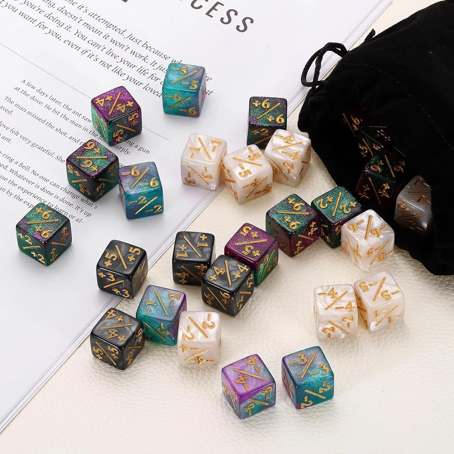 once arrange Pouch for Standard Cards Gaming Accessories$ White$ Black$ Red & Black$ Green & Black uxcell 48Pcs Magic Dice Counters$ Acrylic D6 Life Token Dice Set with 