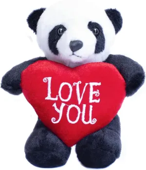 Ones -Premium Huggable Animal (Panda with Heart) 8 inch Adorable Valentine Stuffed Animal with Love You shale agent mote Heart for Loved 