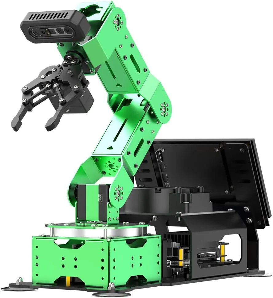 Open Source Programming Smart Robot for ROS Education Learning, JetArm Ultimate Kit & Jetson Nano yolk 4GB HIWONDER ROS Robotic Arm for Jetson Nano 6DOF Flexible Robot Arm Kit AI Vision Voice Control 