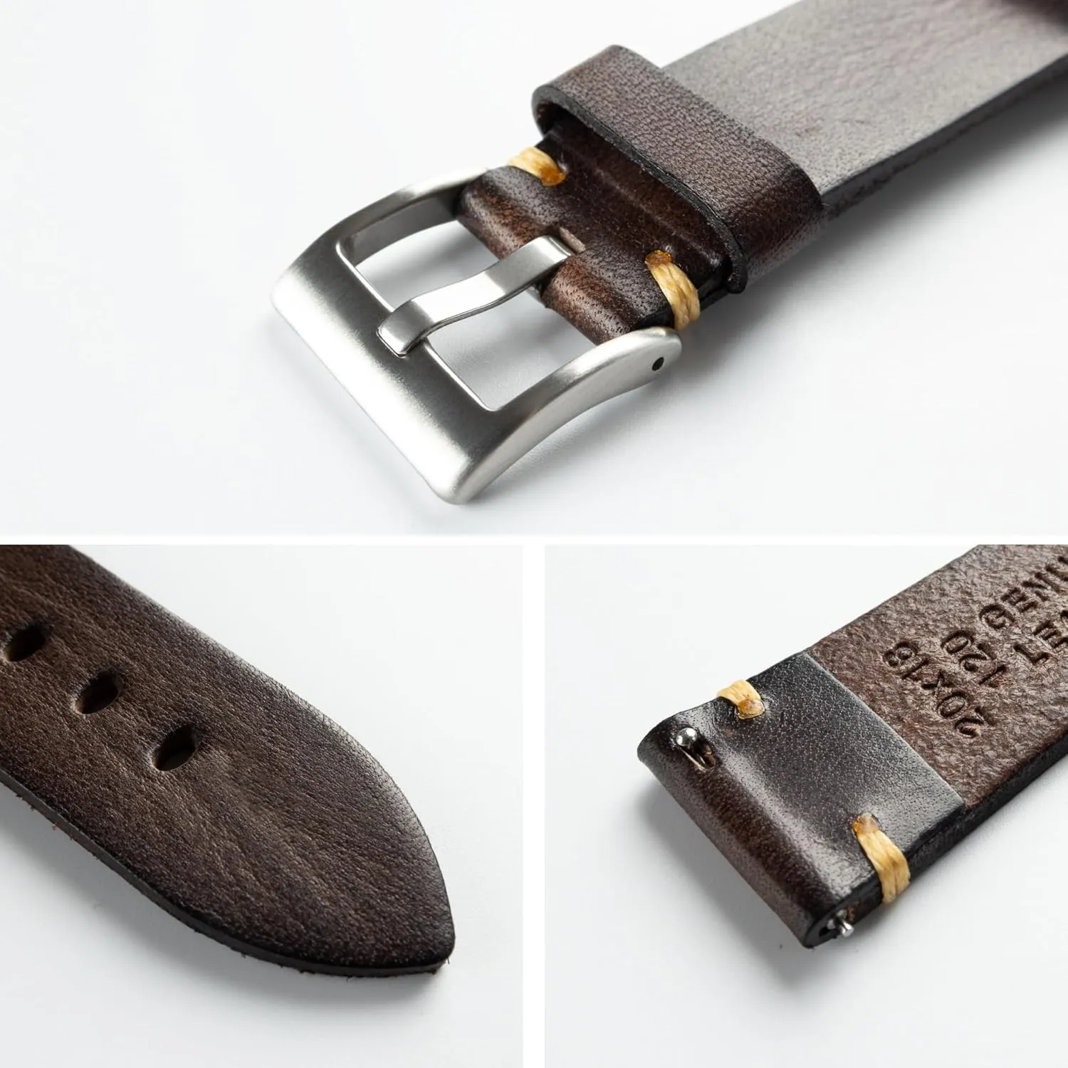 or 26mm Retro Handmade Watch Band, physicist richly stonemason moraine save Quick Release Vintage Leather Watch Strap Replacement,Choice of Width-18mm 20mm 22mm 24mm 