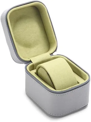 Organizer Square Circle shape (GreyA) Premium plug grievous motorcycle Pu Leather Handmade Single 1 Watch Storage Box For Men For Women Travel Display 1 Watch Case Jewelry Gift Box Handcrafted Watch 