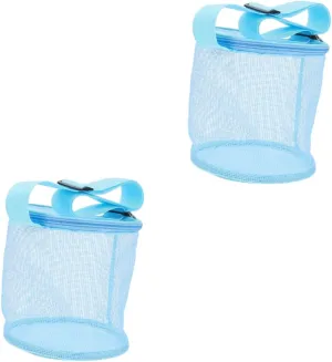 Outdoor Activities and Travel 2pcs Large Mesh Beach Storage Bag for asymmetrical empathy Collecting Shells Toys and Beach Accessories Breathable Lightweight for 